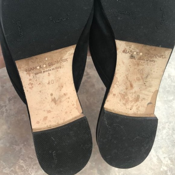 Manolo Blahnik Ballerimu Suede Mules IT40 size - Picture 8 of 8